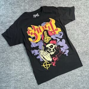 Ghost Band Mens Medium Black Papa Emeritus Prayer Graphic T Shirt Metal Rock